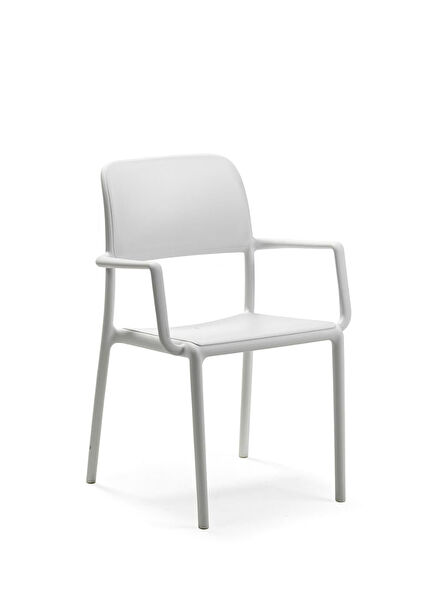 Riva White Arm Garden Chair