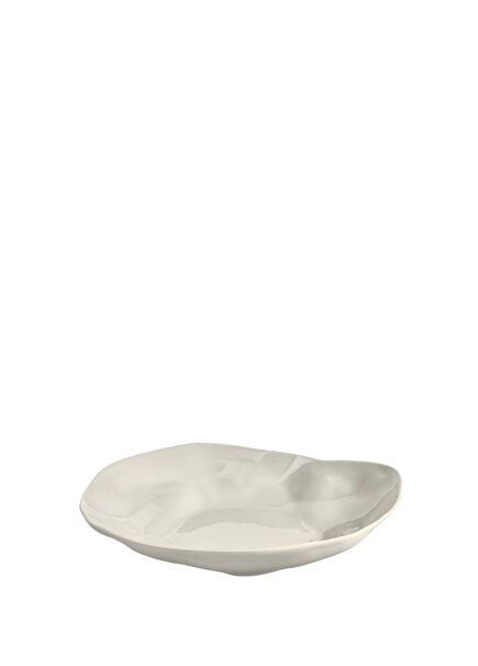 Beige Ceramic Plate 17 cm