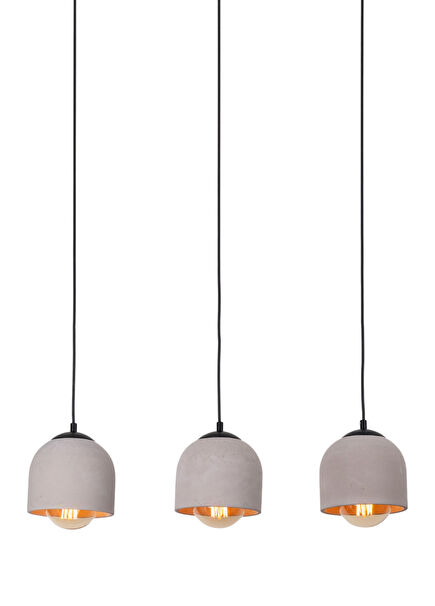 Light Brown Concrete 3-Piece Pendant Chandelier