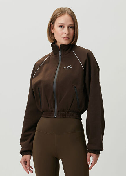 Kahverengi Fermuarlı Sweatshirt