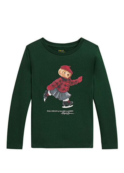 Koyu Yeşil Kız Çocuk T-shirt