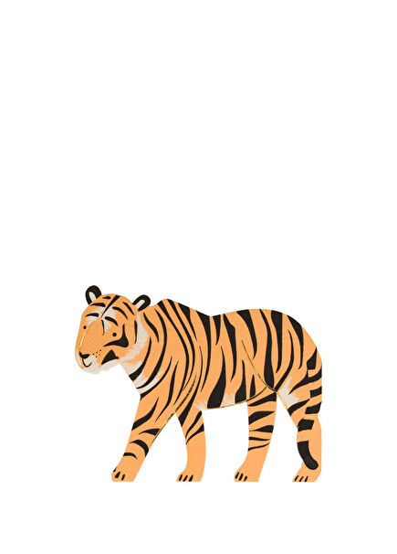 Tiger Motif 16-Pack Napkins