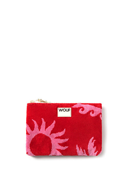 Jumpsuit Red Patterned Women's Handbag