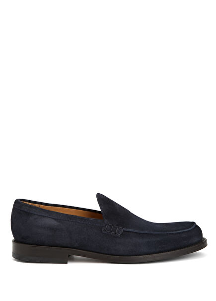 Navy Blue Men's Leather Loafer