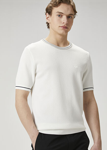 White Honeycomb Texture Knitwear