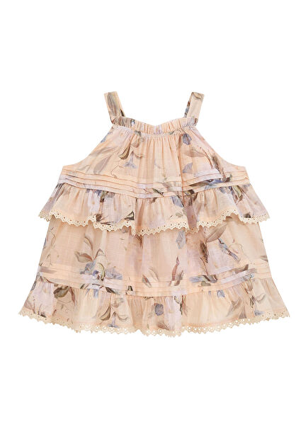 Cascadian Cream Ruffled Girls Blouse