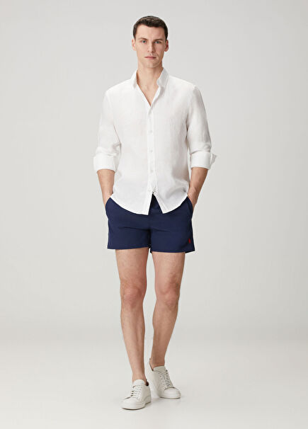 Navy Blue Waist Corded Swimsuit