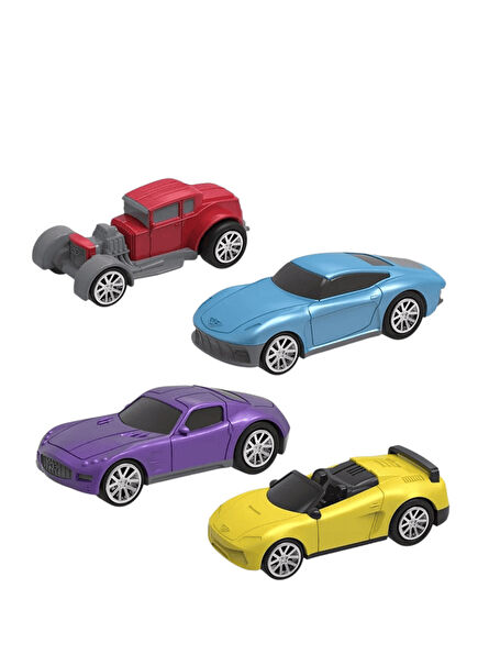 Çek Bırak 4 Parça Oyuncak Araba Seti