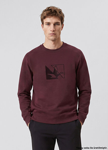 Oversize Fit Plum Sweatshirt