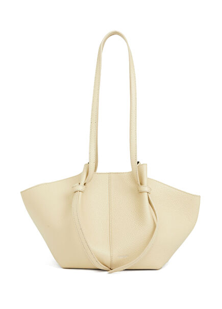 Mochi Cream Women's Leather Shopping Bag