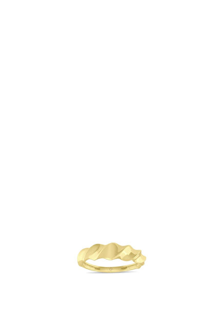 Dalga Şekilli 14 Ayar Altın Kadın Yüzük