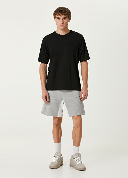 Gri Beli Kordonlu Şort