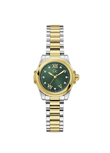 GCZ58002L9 Altın Rengi Metalik Gri Çelik Kadın Kol Saati