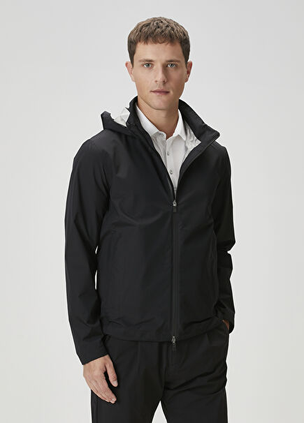 Black Hooded Coat