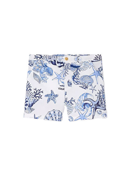 Mavi Beyaz Erkek Çocuk Şort