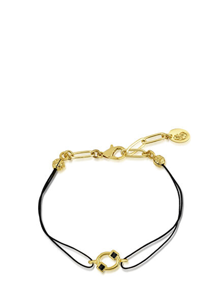 Black Halo Kadın Altın Kaplama İp Bileklik