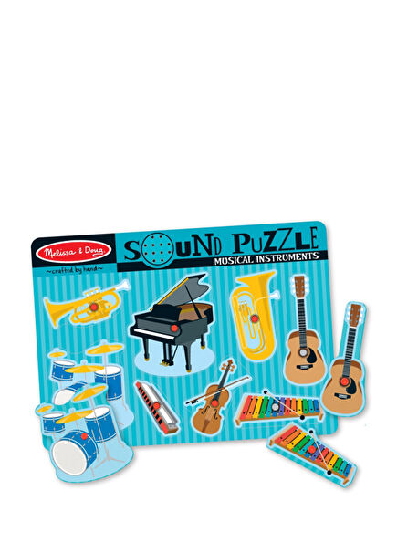 Ahşap Müzik Aletleri 8 Parça Sesli Yapboz