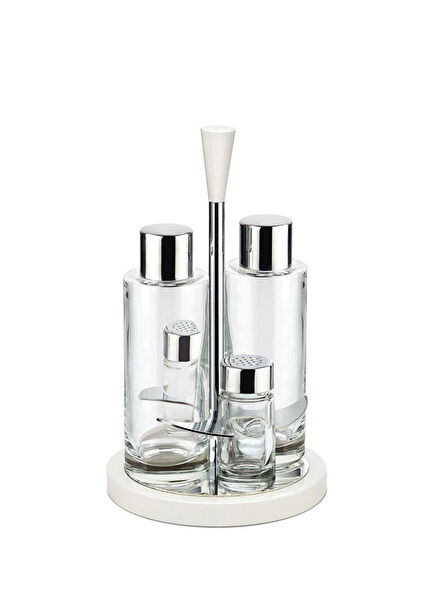 4-Pack Chrome Oil & Spice Rack