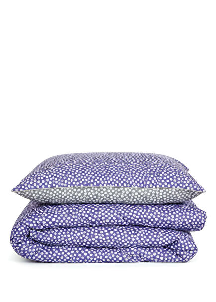Dots Data Pery Purple Double Duvet Cover Set 200x220 cm