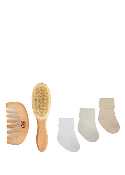 3-Piece Sock Brush Newborn Baby Set