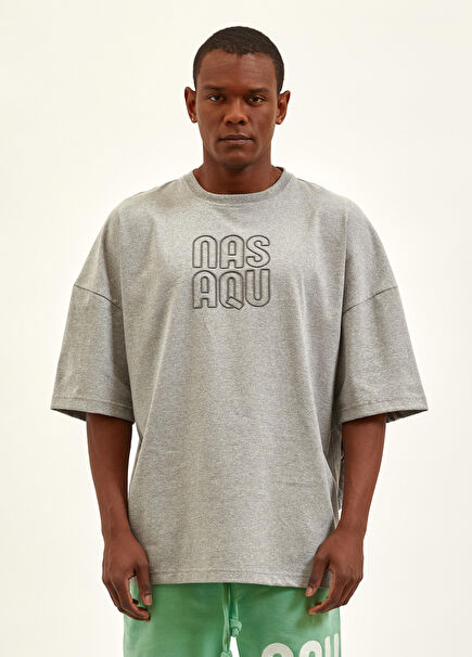 Gri Krom Oversize Unisex T-shirt