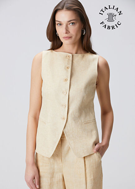 Vanilla Linen Vest