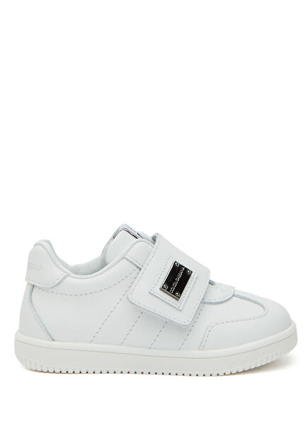 Beyaz Erkek Çocuk Deri Sneaker