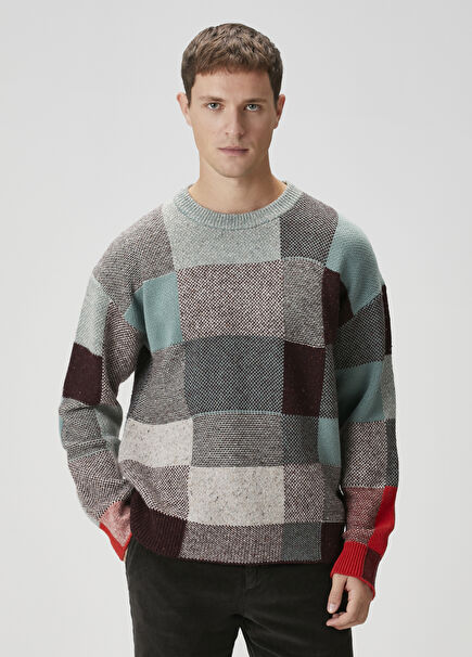 Multicolored Plaid Sweater