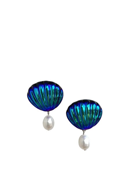 Lacivert Kız Çocuk Küpe