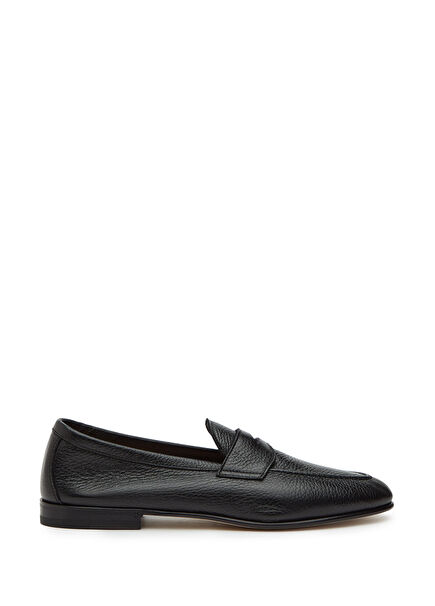 Black Men's Leather Loafer