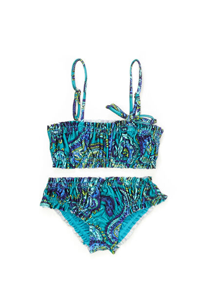Blue Girls Bikini Set