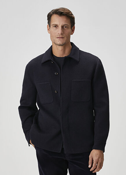 Jerome Navy Cashmere Jacket