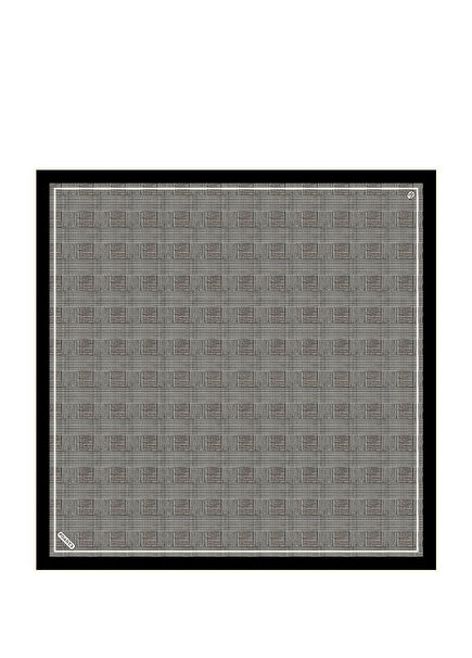 Checkered Plaid Patterned Twill Silk Women's Scarf