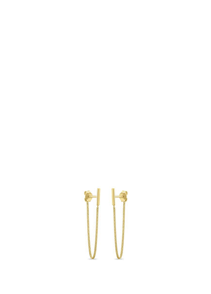 Chain 14 Karat Gold Women's Earrings