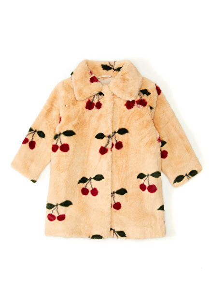 Multicolored Girls Patterned Coat