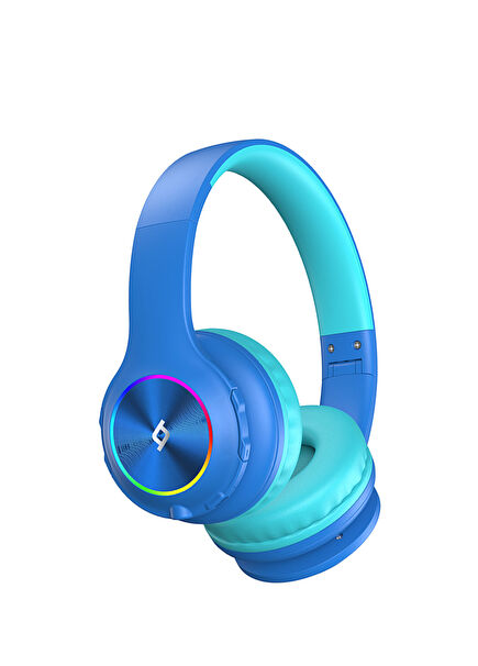 SoundBuddy Funled LED Işıklı Gök Mavisi Çocuk Kulak Üstü Bluetooth Kulaklığı 2KM172GM
