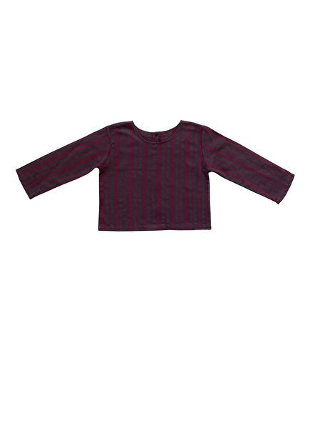 Franks Stripes Purple Button-Back Boys' Shirt