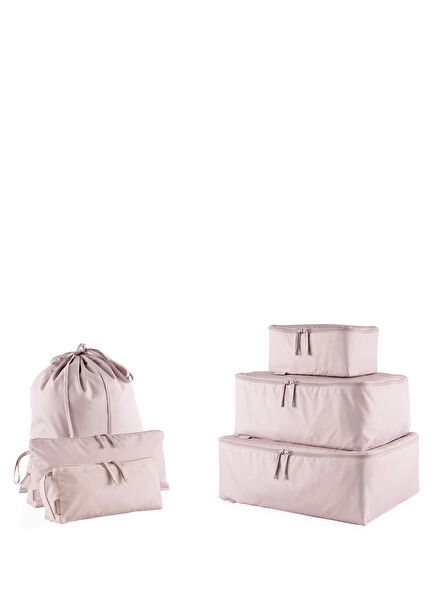 Beige 6-Piece Luggage Organizer Set