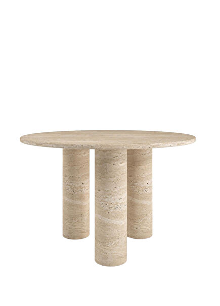 Odyssey Beige Travertine Dining Table