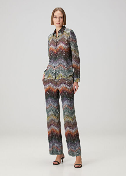Sequined Patterned Trousers