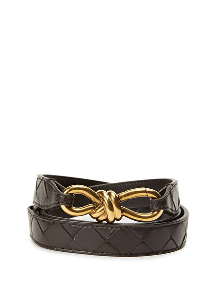 Andiamo Koyu Kahverengi Kadın Deri Kemer