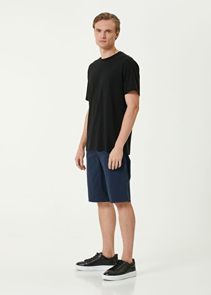 Slim Fit Navy Blue Shorts