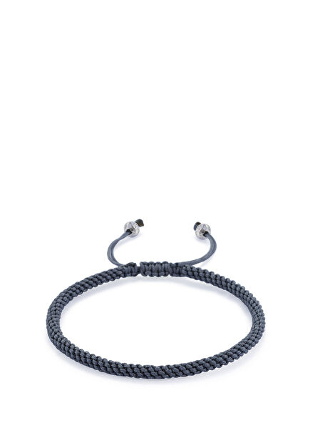 Knot Gri Erkek Gümüş Bileklik