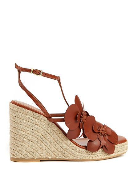 Orchid Wedge Taba Kadın Deri Sandalet