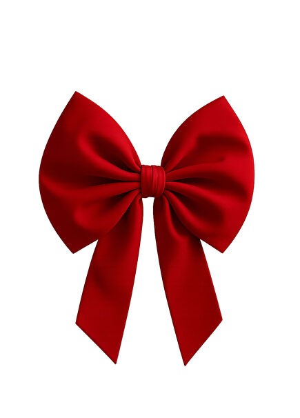 Christmas Red Small Size Bow Ribbon Christmas Tree Ornament