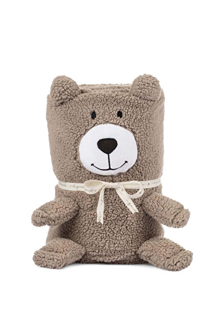 Teddy Bear Brown Cotton Wellsoft Baby Blanket 80 x 100 cm
