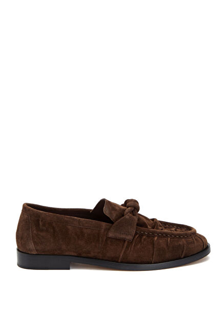 Dark Brown Women's Suede Loafer