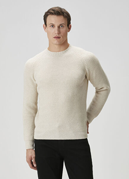 Beige Wool Sweater