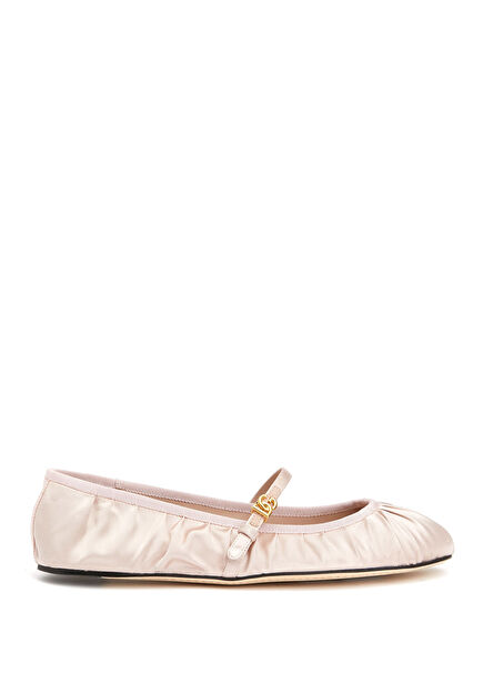 Powder Satin Ballet Flats