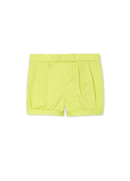 Vanilya Fiyonk Detaylı Kız Bebek Twill Şort